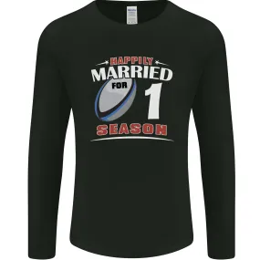 1 Year Wedding Anniversary 1st Rugby Mens Long Sleeve T-Shirt