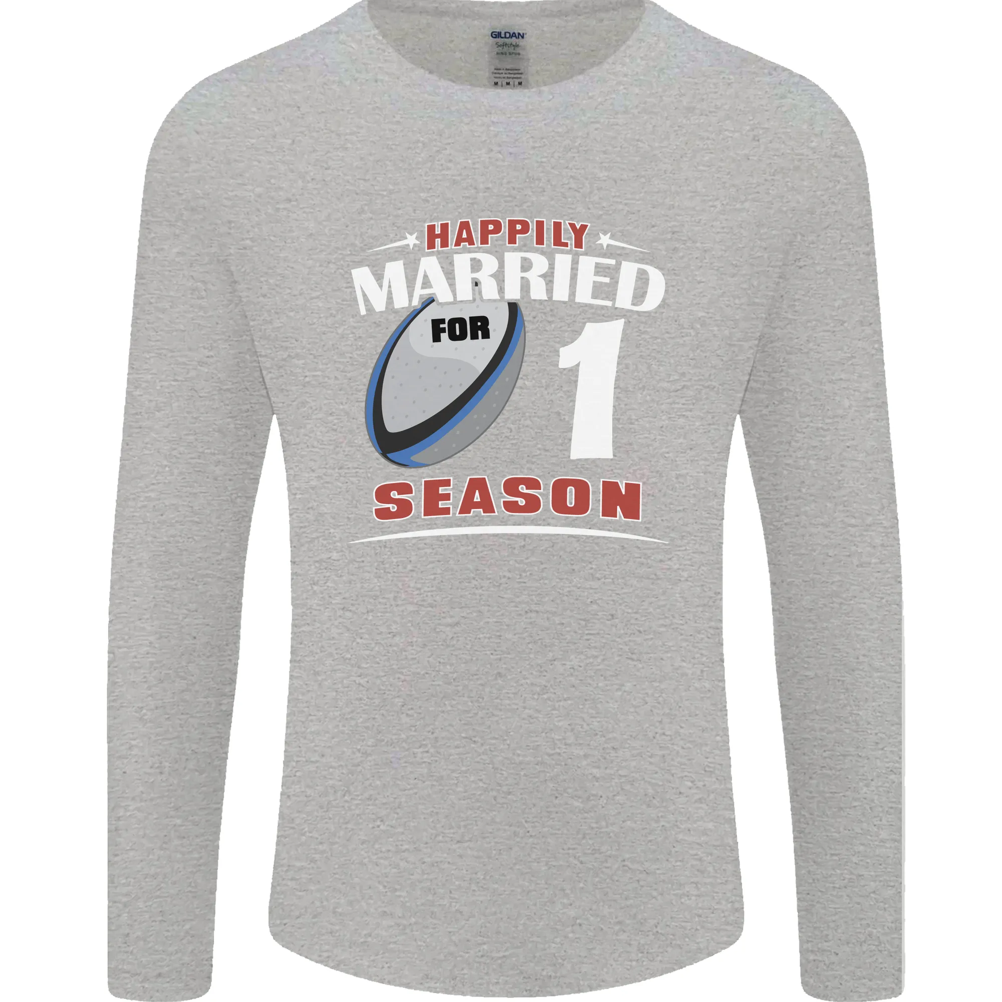 1 Year Wedding Anniversary 1st Rugby Mens Long Sleeve T-Shirt