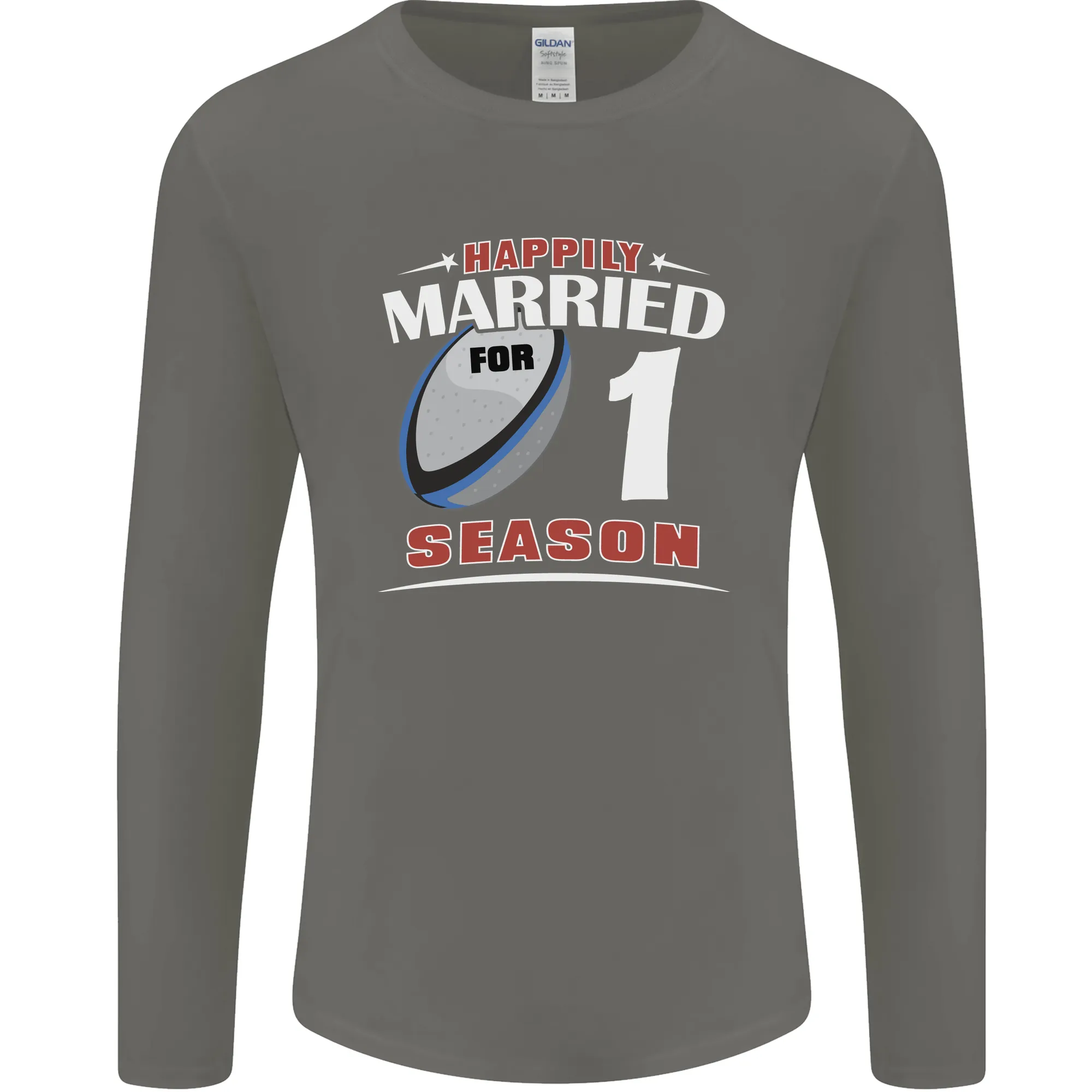 1 Year Wedding Anniversary 1st Rugby Mens Long Sleeve T-Shirt