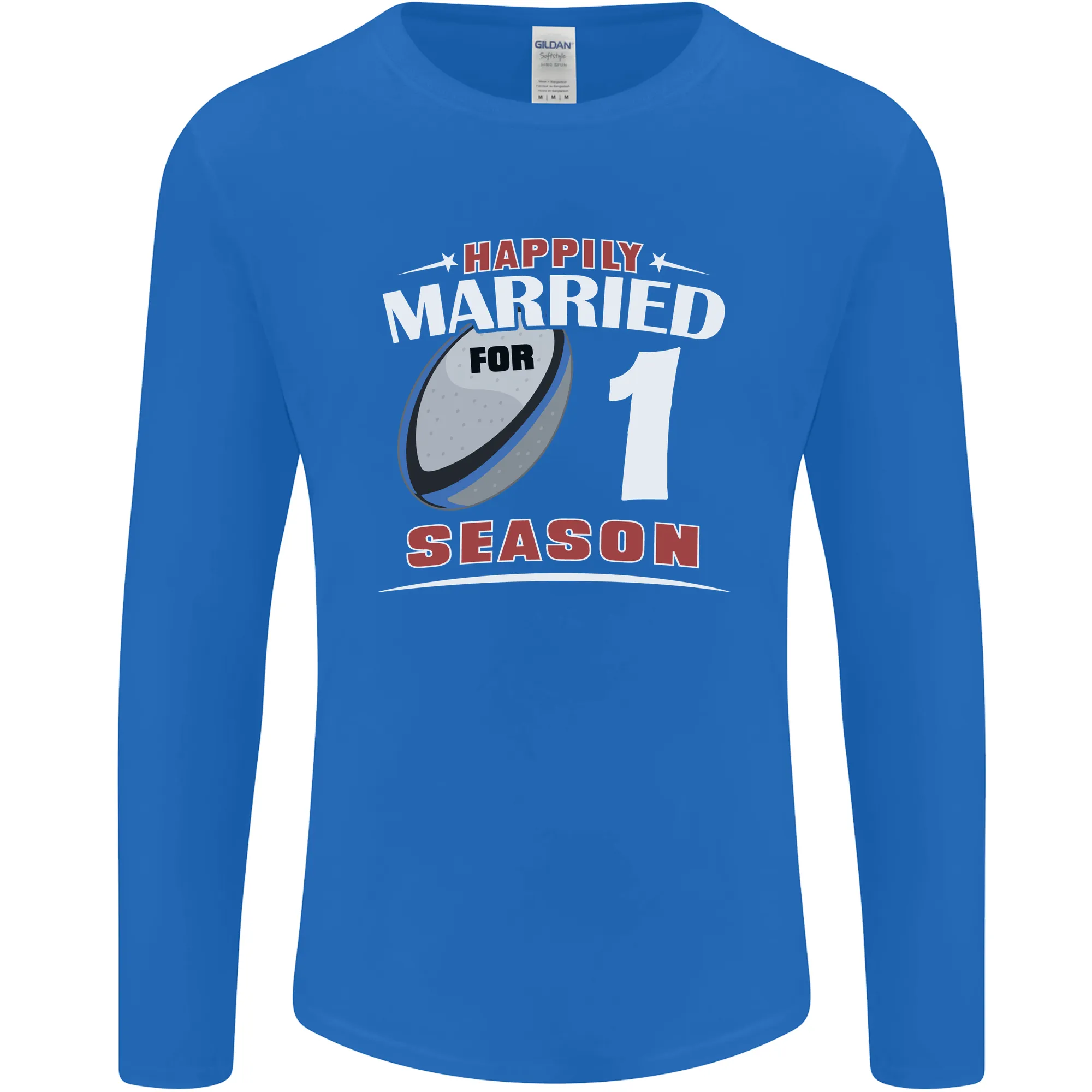 1 Year Wedding Anniversary 1st Rugby Mens Long Sleeve T-Shirt