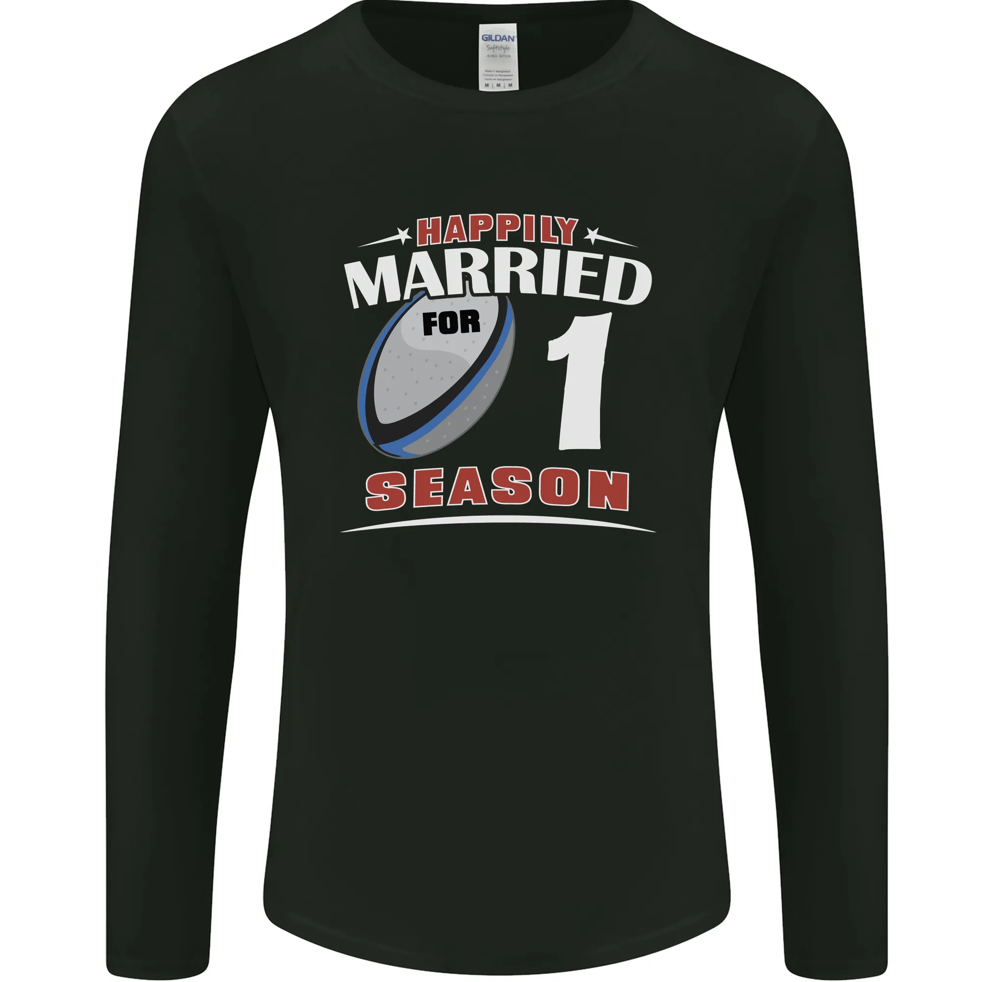 1 Year Wedding Anniversary 1st Rugby Mens Long Sleeve T-Shirt
