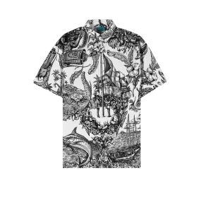 50TH INDEPENDENCE COTTON LINEN SHIRT-MONOCHROME