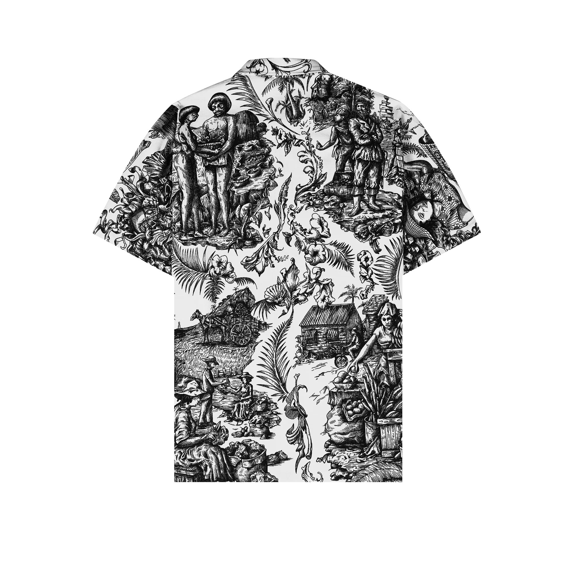 50TH INDEPENDENCE COTTON LINEN SHIRT-MONOCHROME