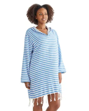 AMALFI Adult Hooded Towel Plus Size: Royal Blue/White