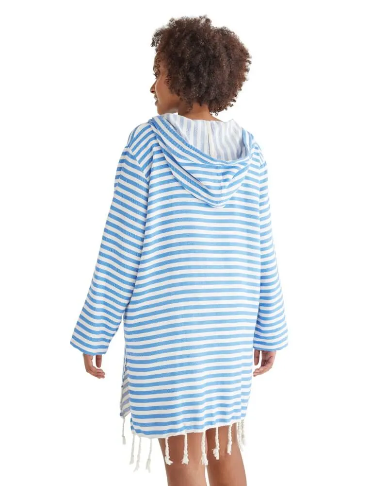 AMALFI Adult Hooded Towel Plus Size: Royal Blue/White