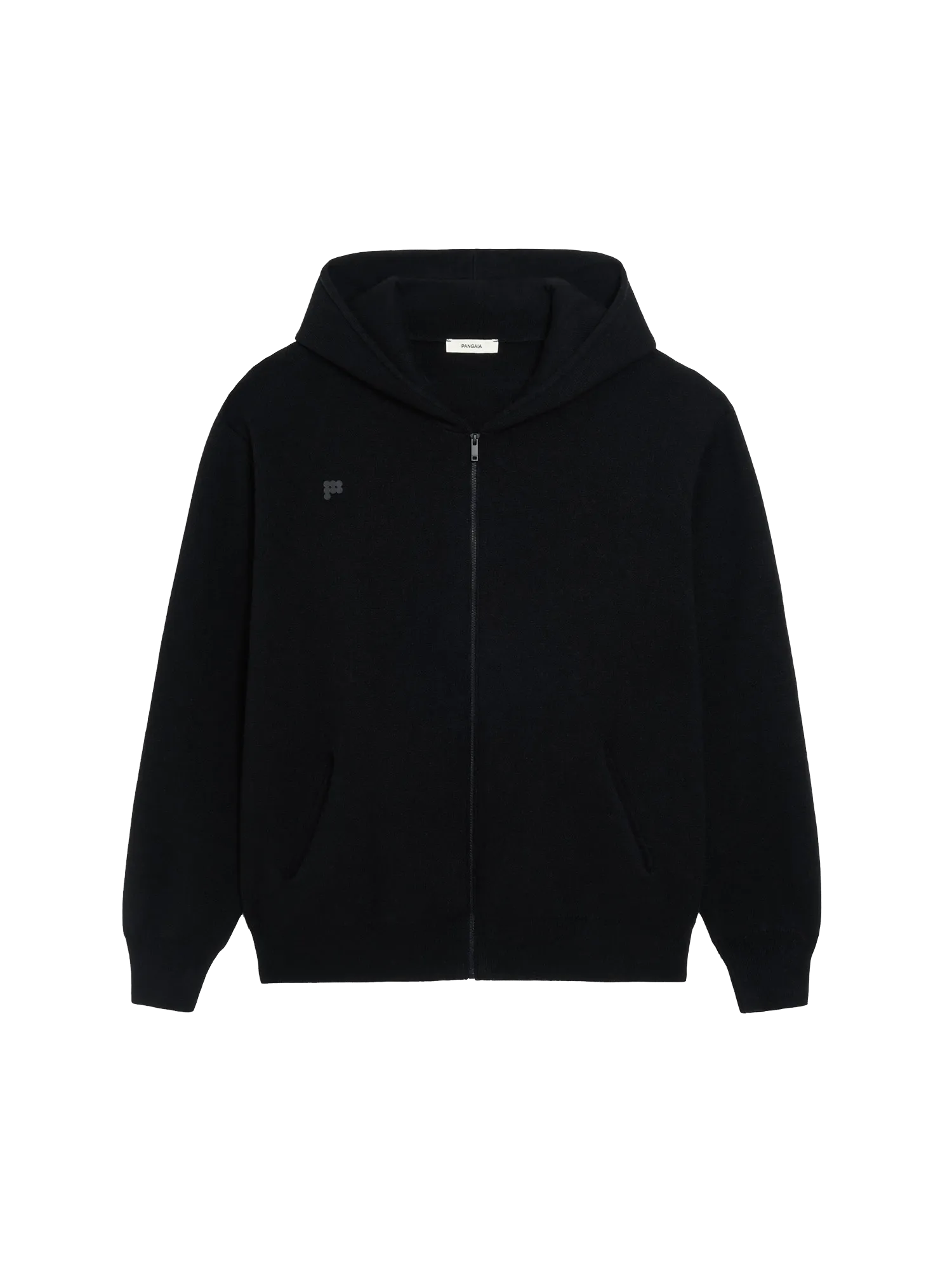 Archive Mens Recycled Cashmere Zipped Hoodie—black