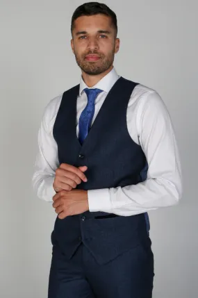 Arthur - Men's Navy Waistcoat