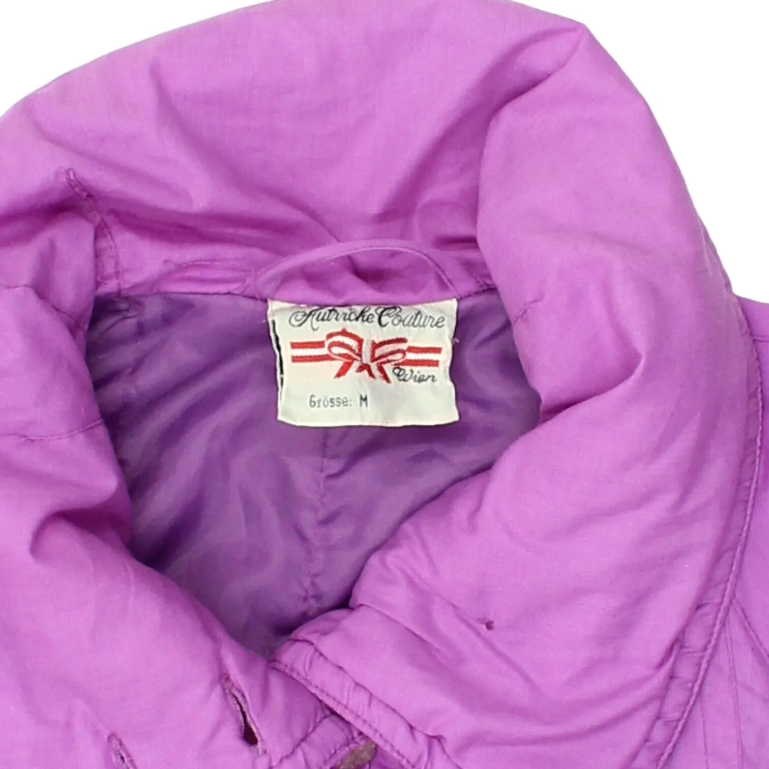 Autriche Couture Wier Womens Long Purple Quilted Coat | Vintage Designer VTG