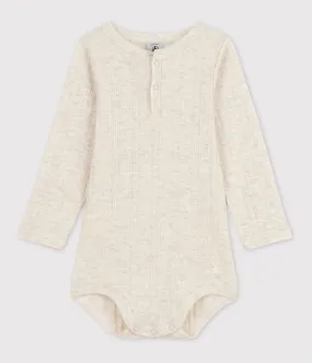Baby Long-Sleeved Cotton Henley Onesie