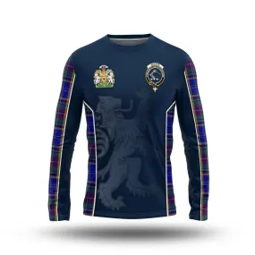 Beattie Tartan Long Sleeve T-Shirt with Family Crest and Lion Rampant Vibes Sport Style