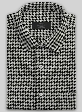 Big Houndstooth BW Tweed Shirt