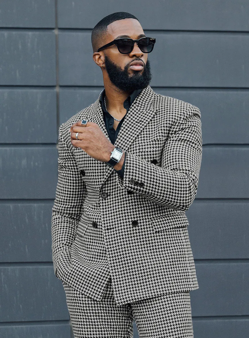 Big Houndstooth BW Tweed Suit
