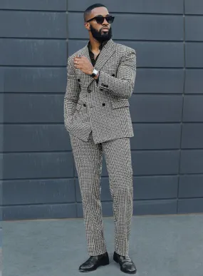 Big Houndstooth BW Tweed Suit