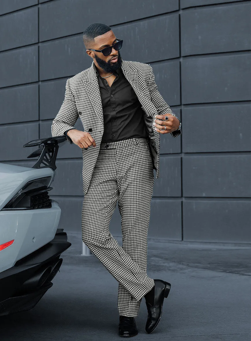 Big Houndstooth BW Tweed Suit