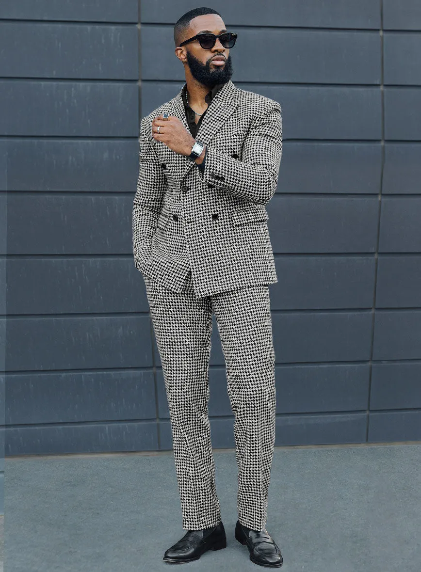 Big Houndstooth BW Tweed Suit
