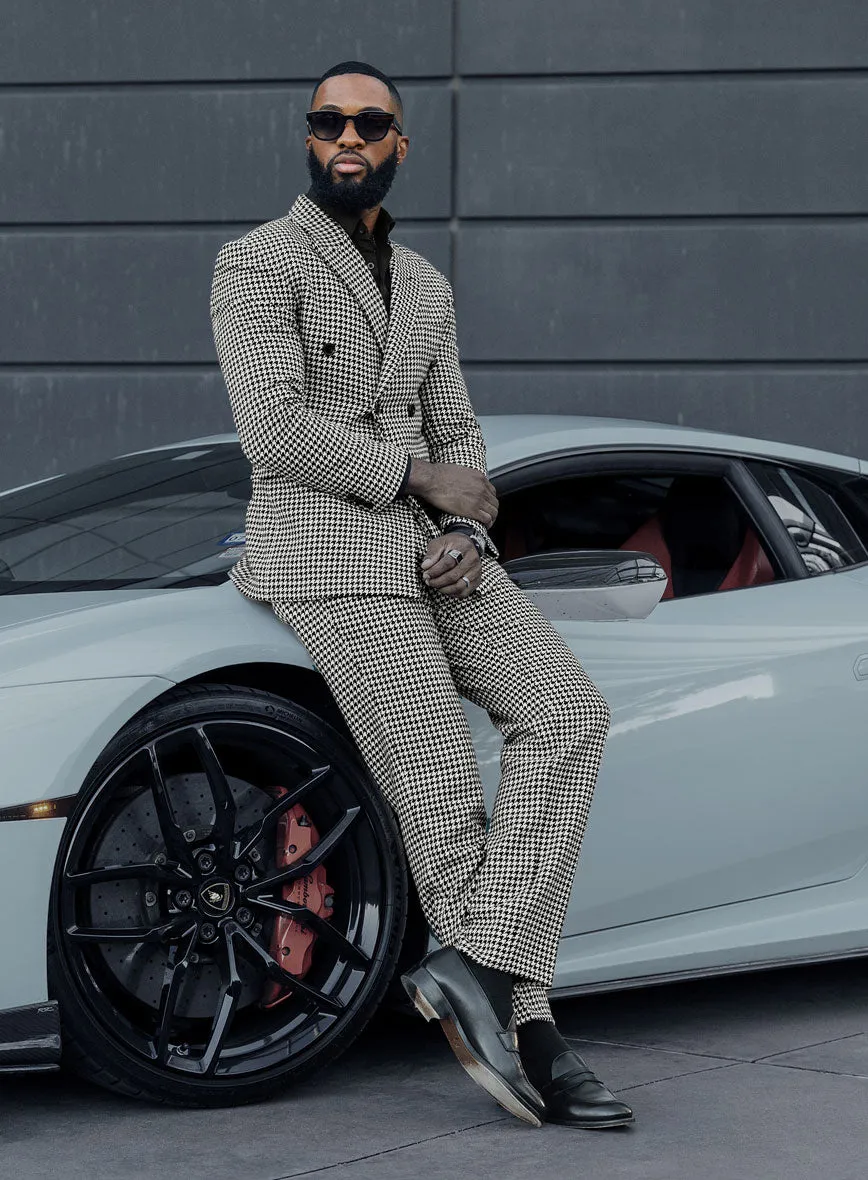 Big Houndstooth BW Tweed Suit