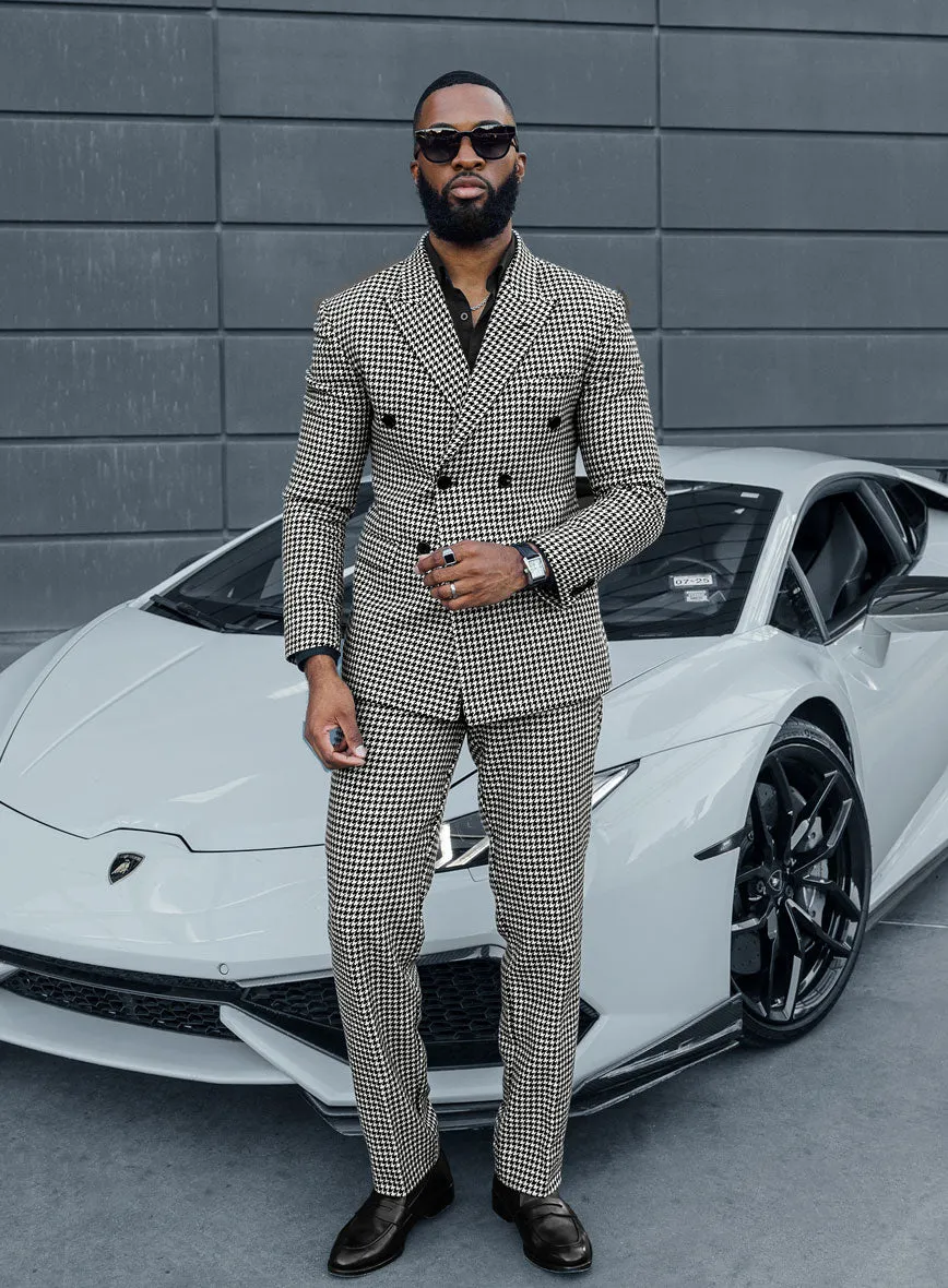 Big Houndstooth BW Tweed Suit