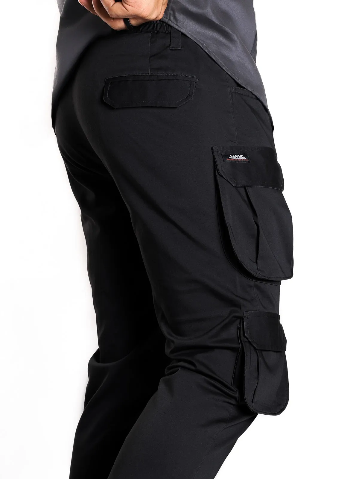 Black 7- Pocket Cargo Stretch Pants (Limited Edition)