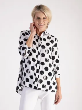 Black and White Polka Dots Blouse
