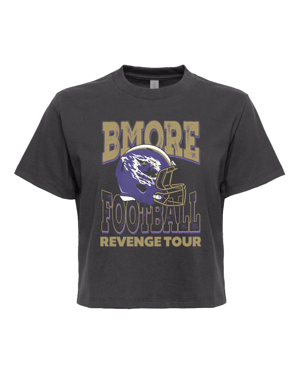 BMORE Football Revenge Tour Shirt - Brightside X R1A (Graphite) / Crop Tee