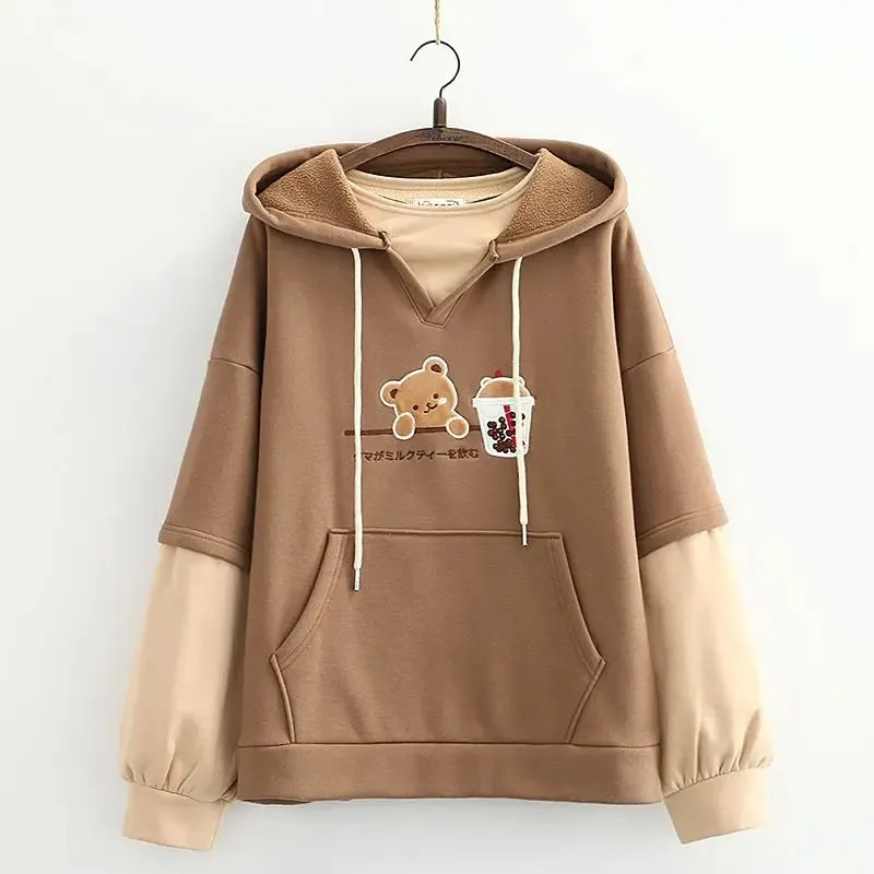 Boba Tea Teddy Bear Hoodie