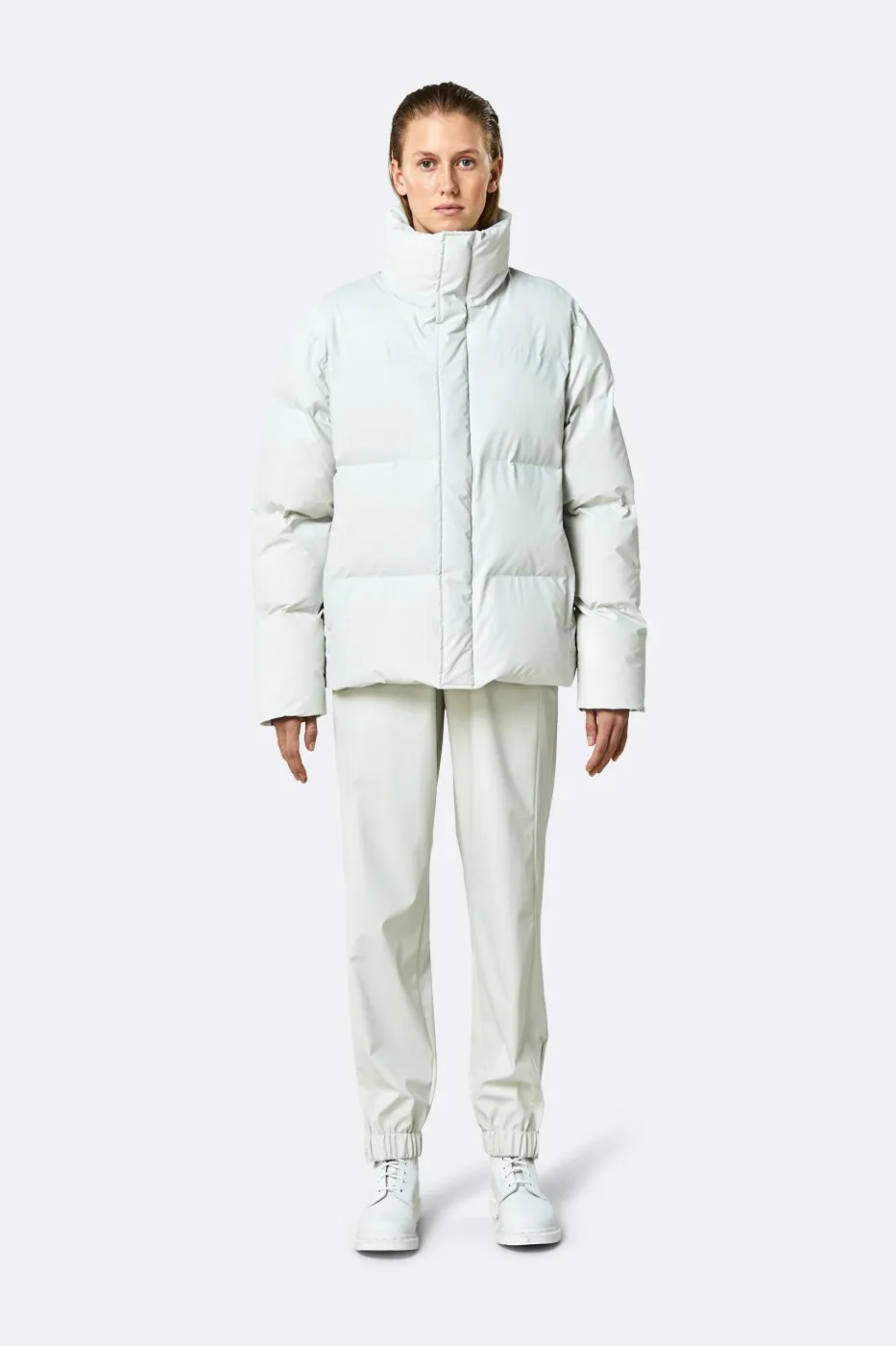 Boxy Puffer Jacket - Off White