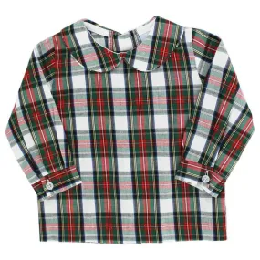 Boys Piped Shirt - Evergreen