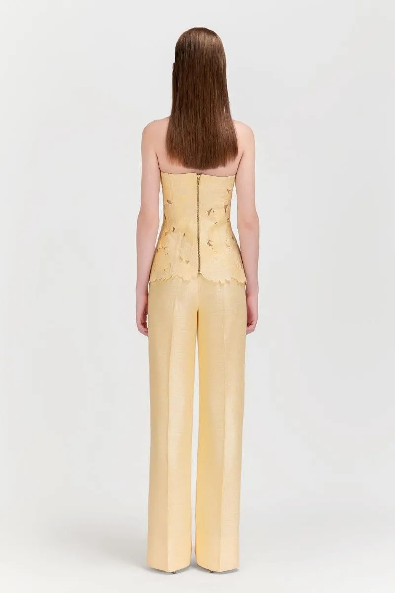 BRIDGET PUFFY STRAPLESS TOP AND PANTS SET