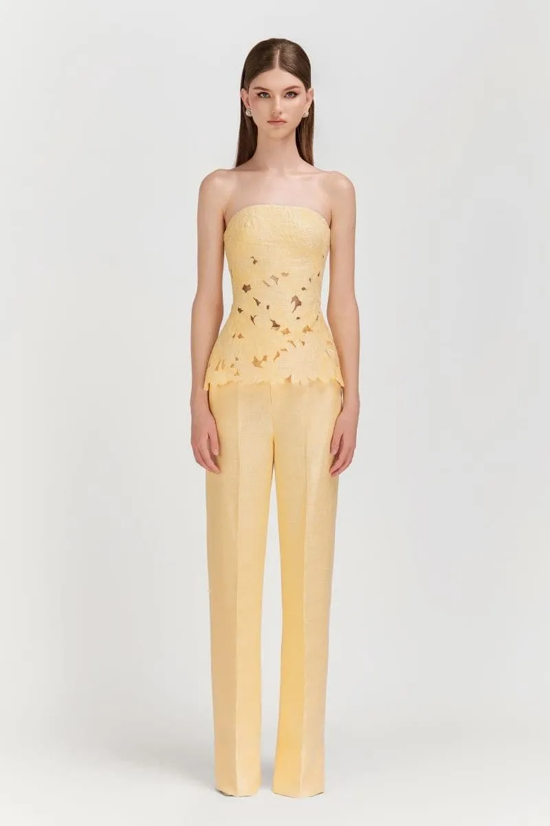 BRIDGET PUFFY STRAPLESS TOP AND PANTS SET