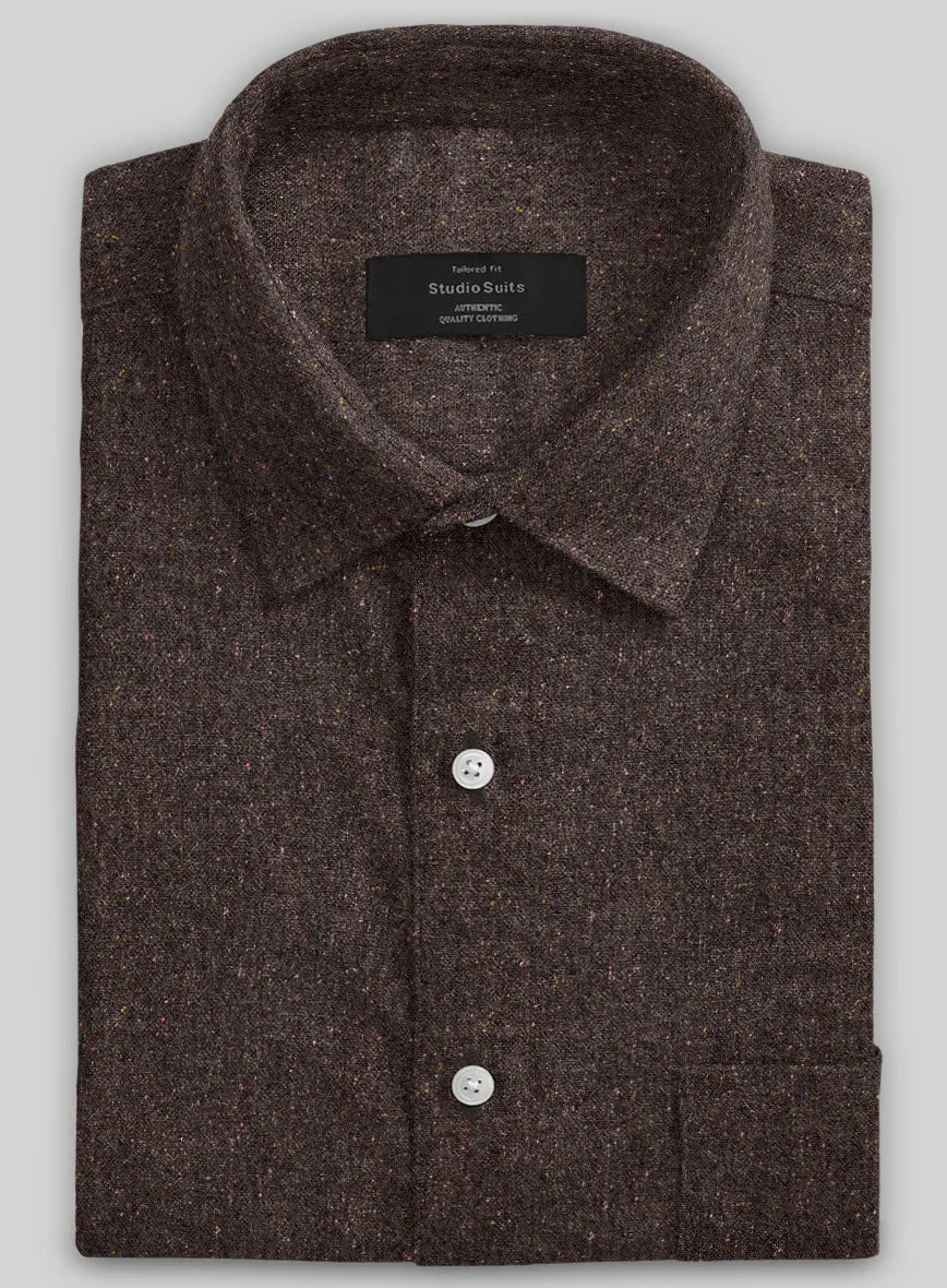Brown Flecks Donegal Tweed Shirt