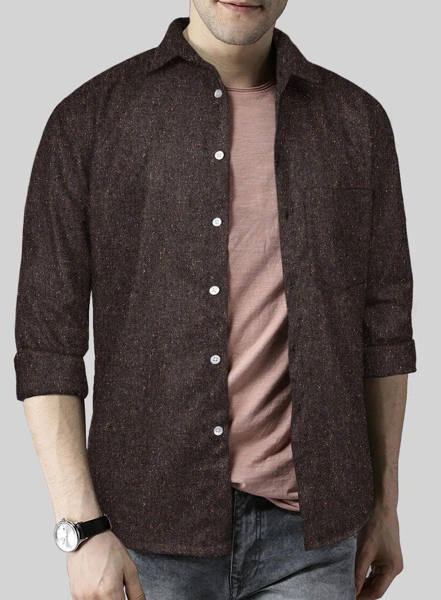 Brown Flecks Donegal Tweed Shirt