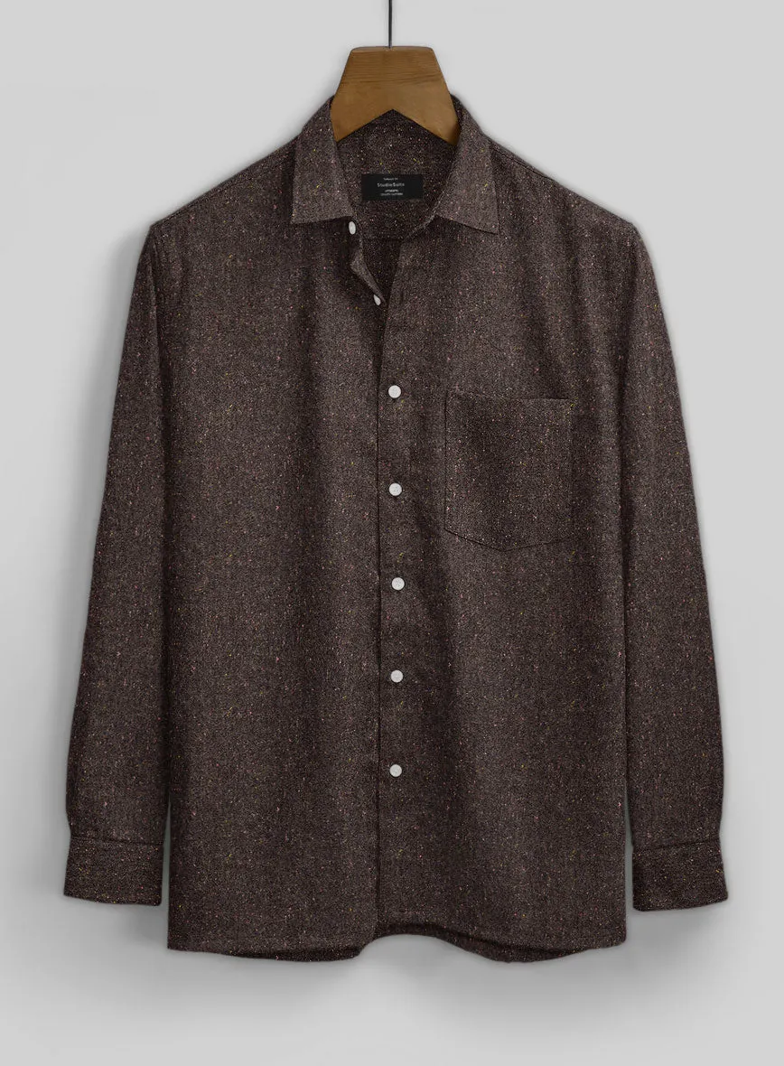 Brown Flecks Donegal Tweed Shirt