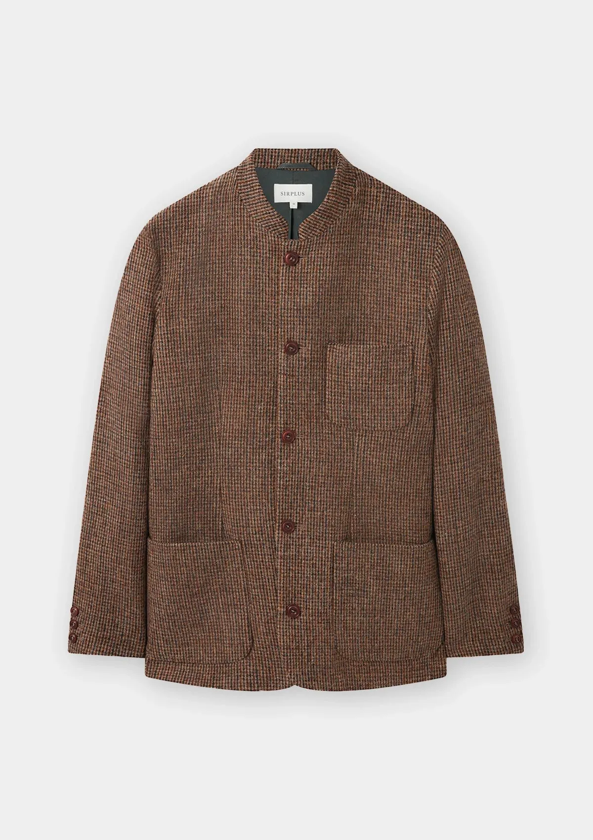 Brown Harris Tweed Nehru Jacket