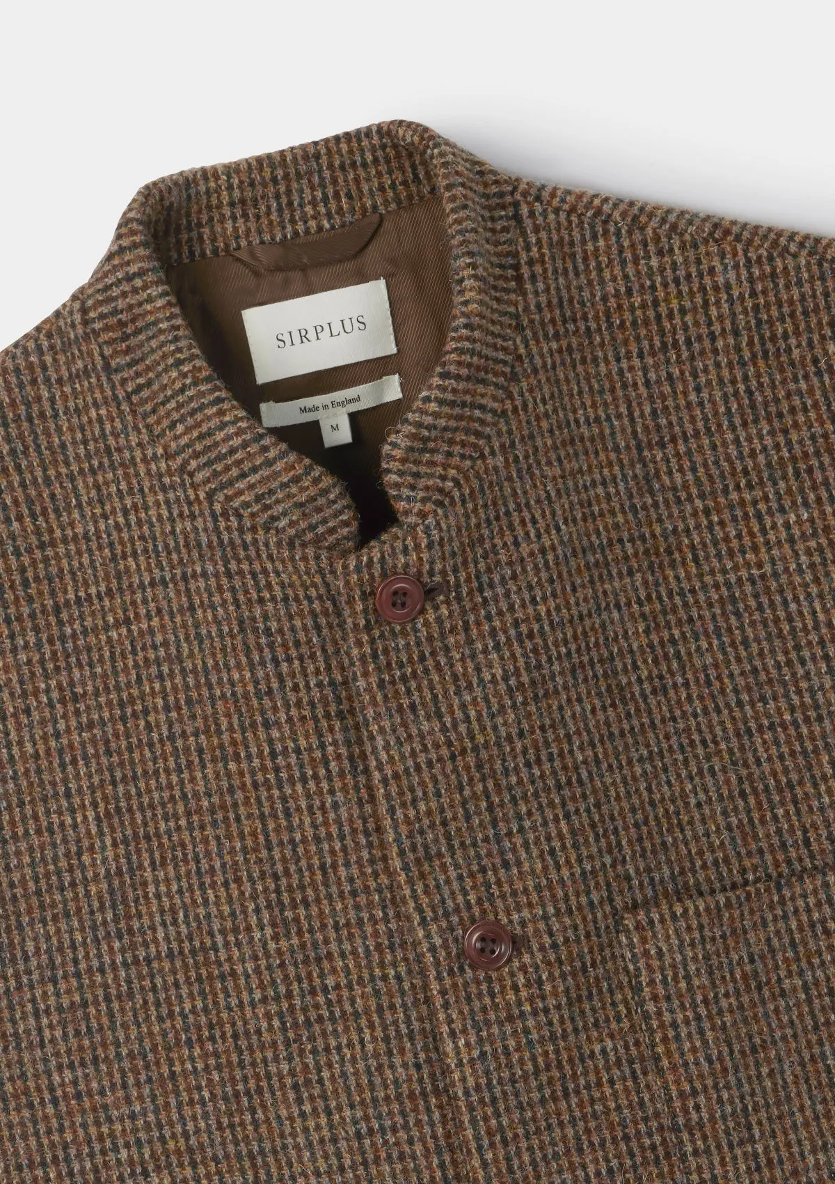Brown Harris Tweed Nehru Waistcoat