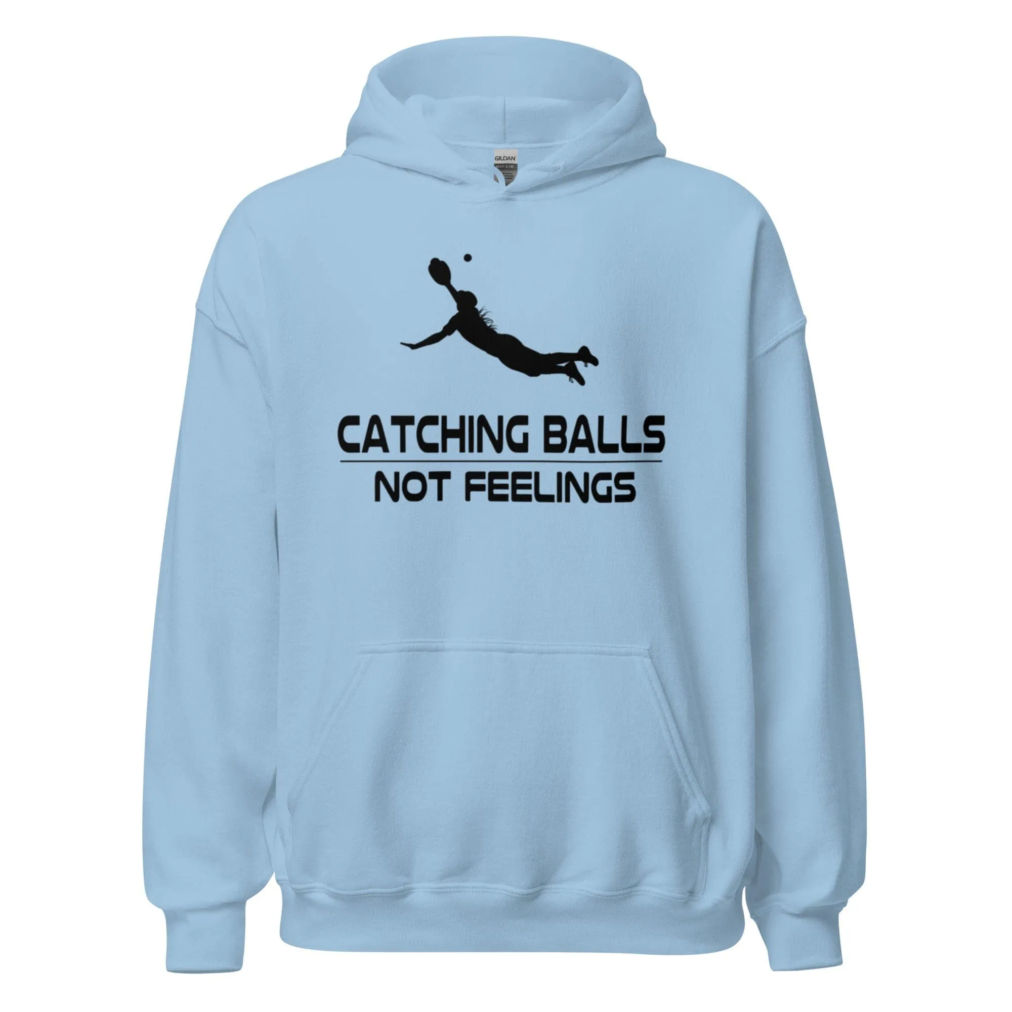 Catching Balls Not Feelings Softball - Adult Hoodie
