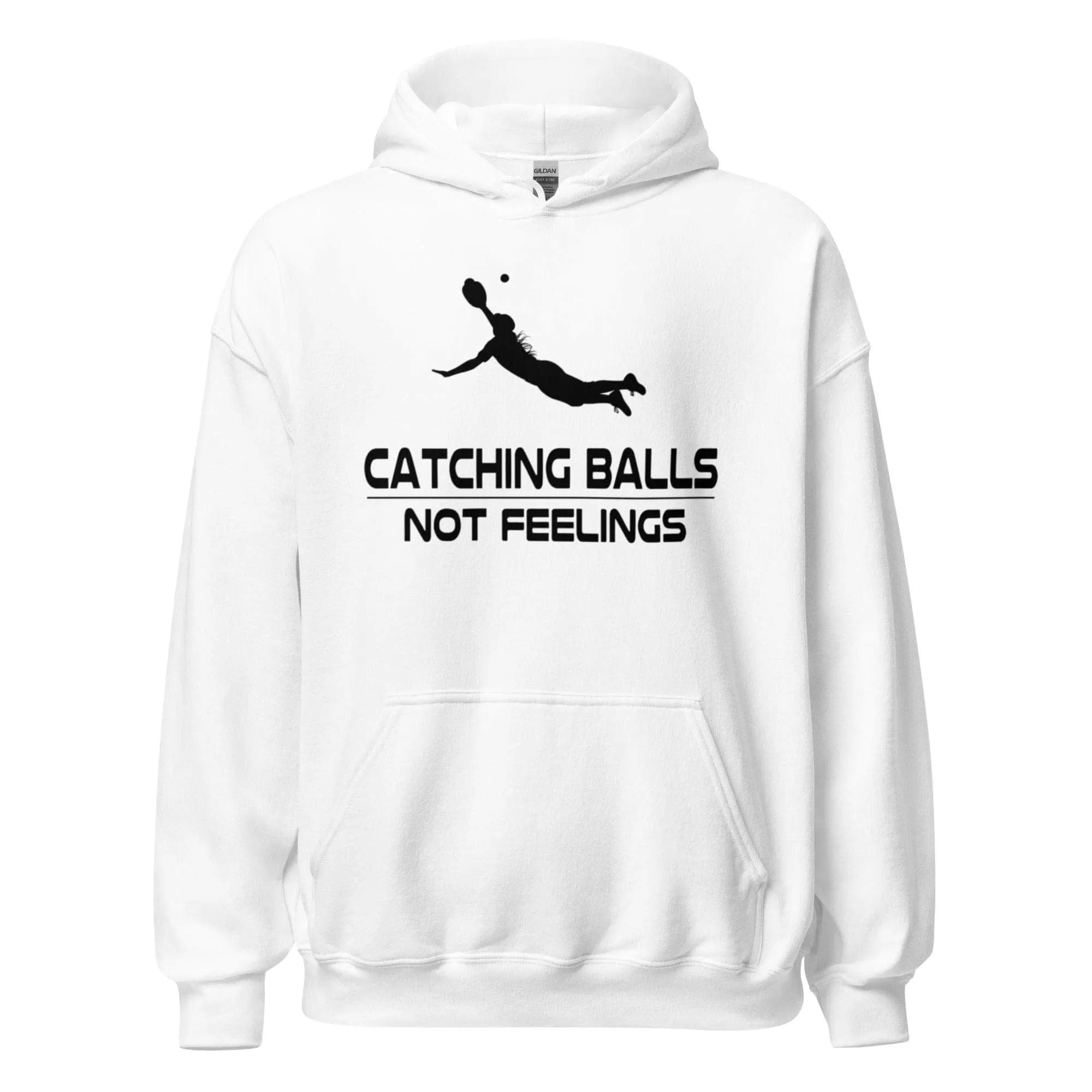 Catching Balls Not Feelings Softball - Adult Hoodie