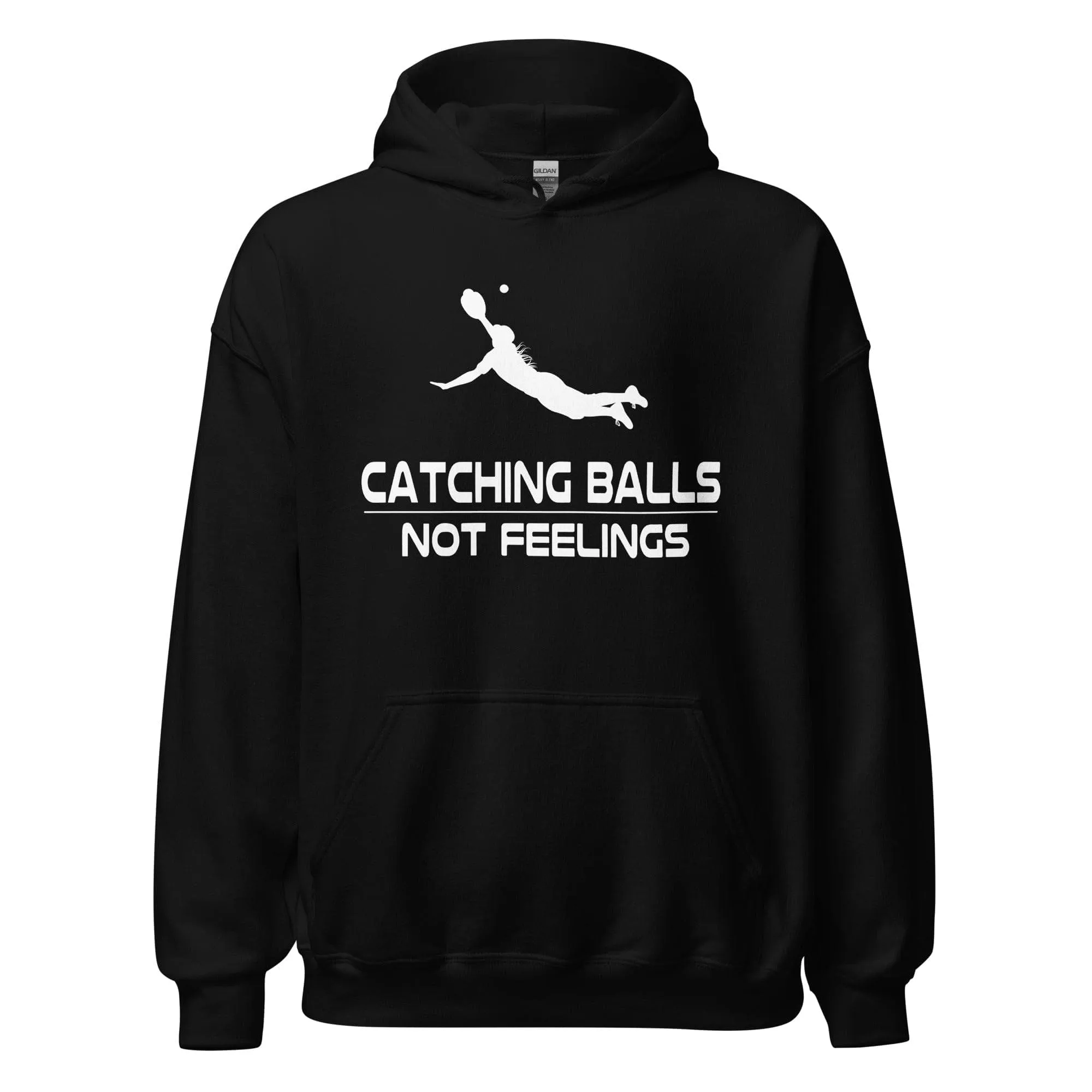 Catching Balls Not Feelings Softball - Adult Hoodie