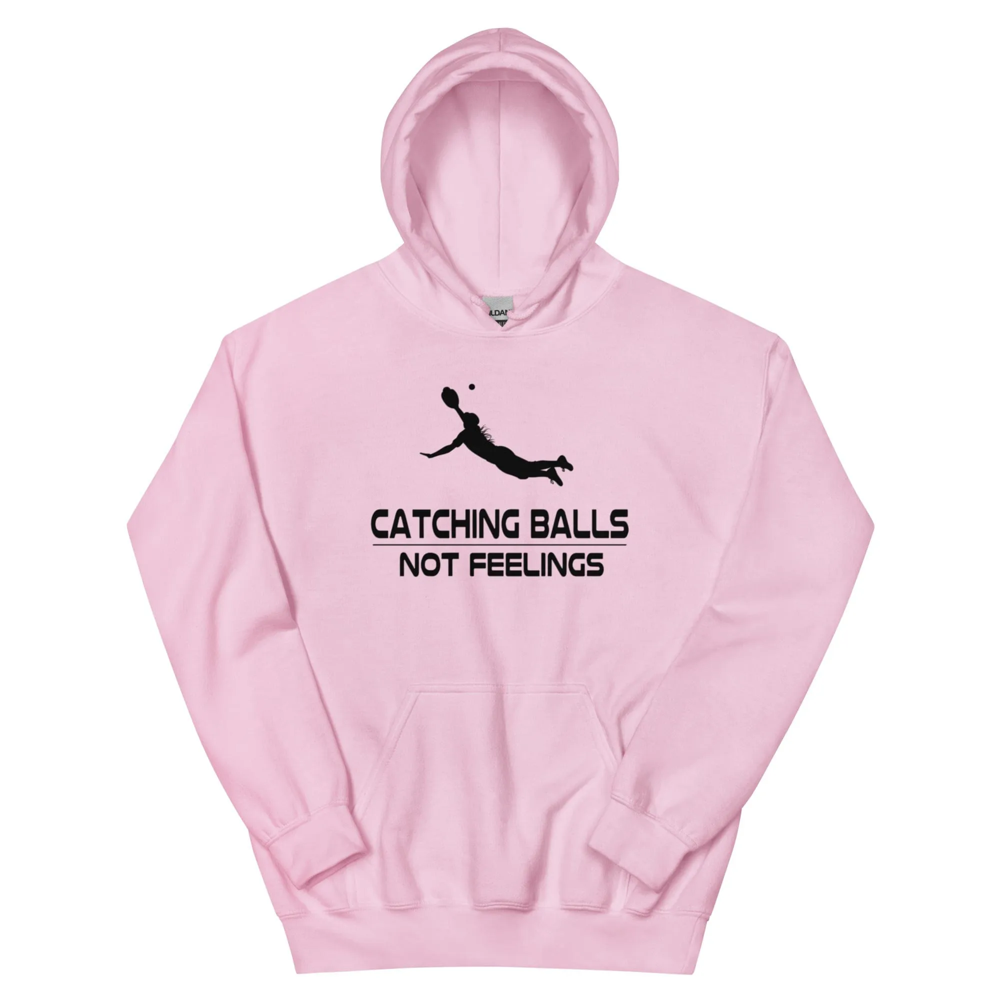 Catching Balls Not Feelings Softball - Adult Hoodie