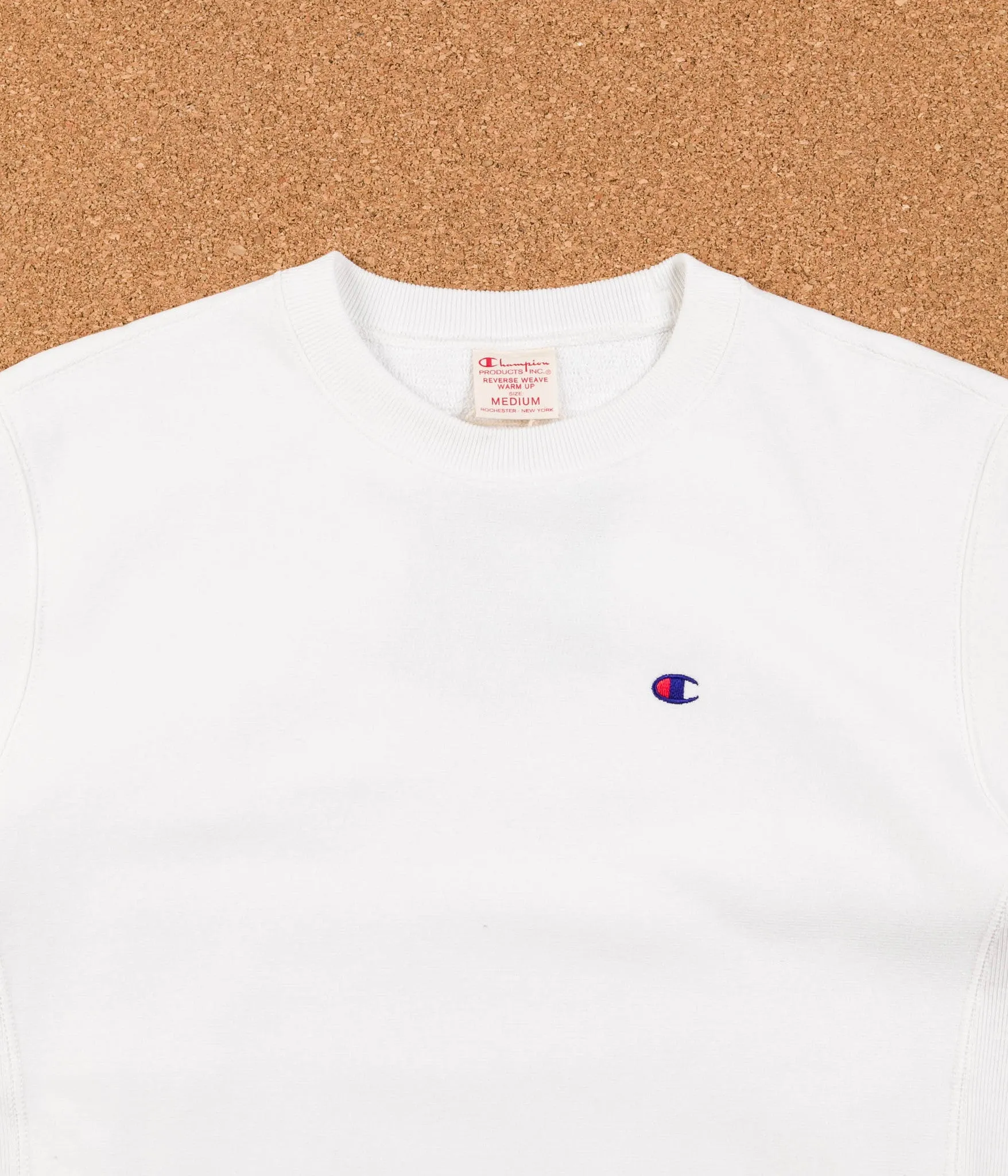 Champion Reverse Weave Classic Crewneck Sweatshirt - White