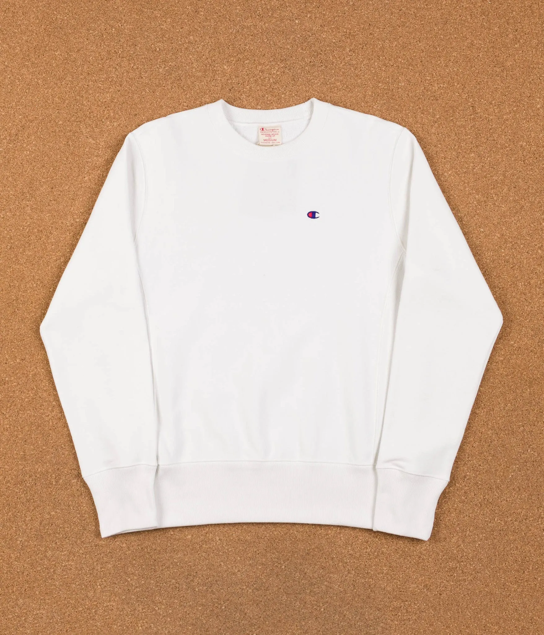 Champion Reverse Weave Classic Crewneck Sweatshirt - White