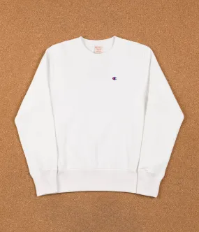 Champion Reverse Weave Classic Crewneck Sweatshirt - White