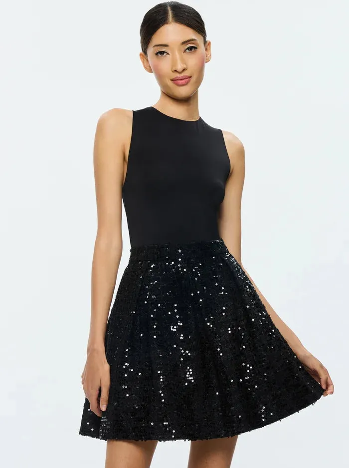 Chara Sleeveless Mini Dress - Black