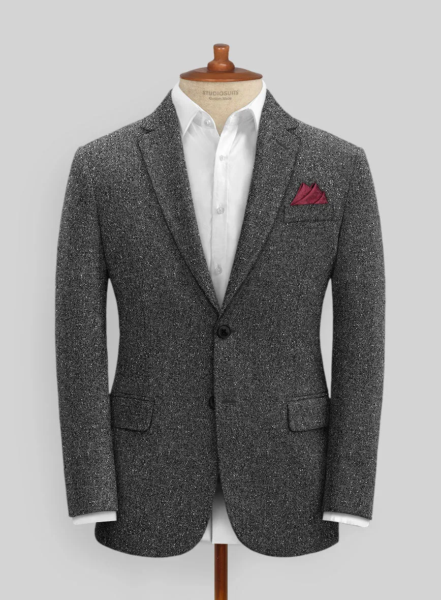 Charcoal Flecks Donegal Tweed Jacket