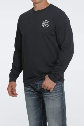 Cinch Men's Heather Navy Circle Cinch Jeans T-Shirt