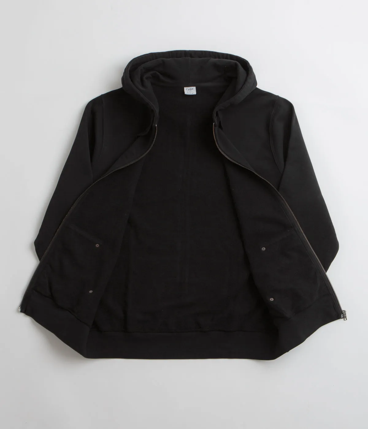 Civilist Studded Heavy Zip Hoodie - Black