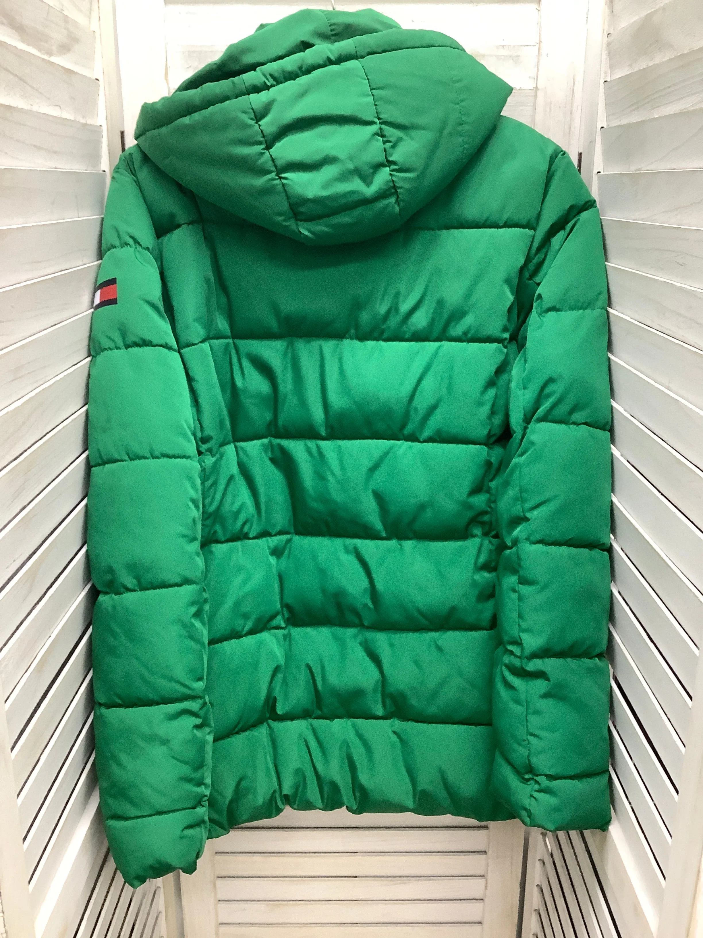 Coat Puffer & Quilted By Tommy Hilfiger In Green, Size: L