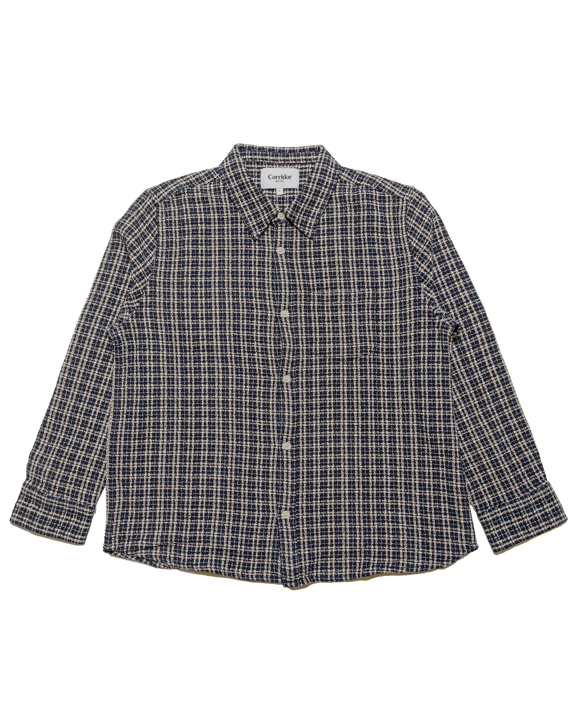 Corridor Reverse Tweed Snow Check Blue