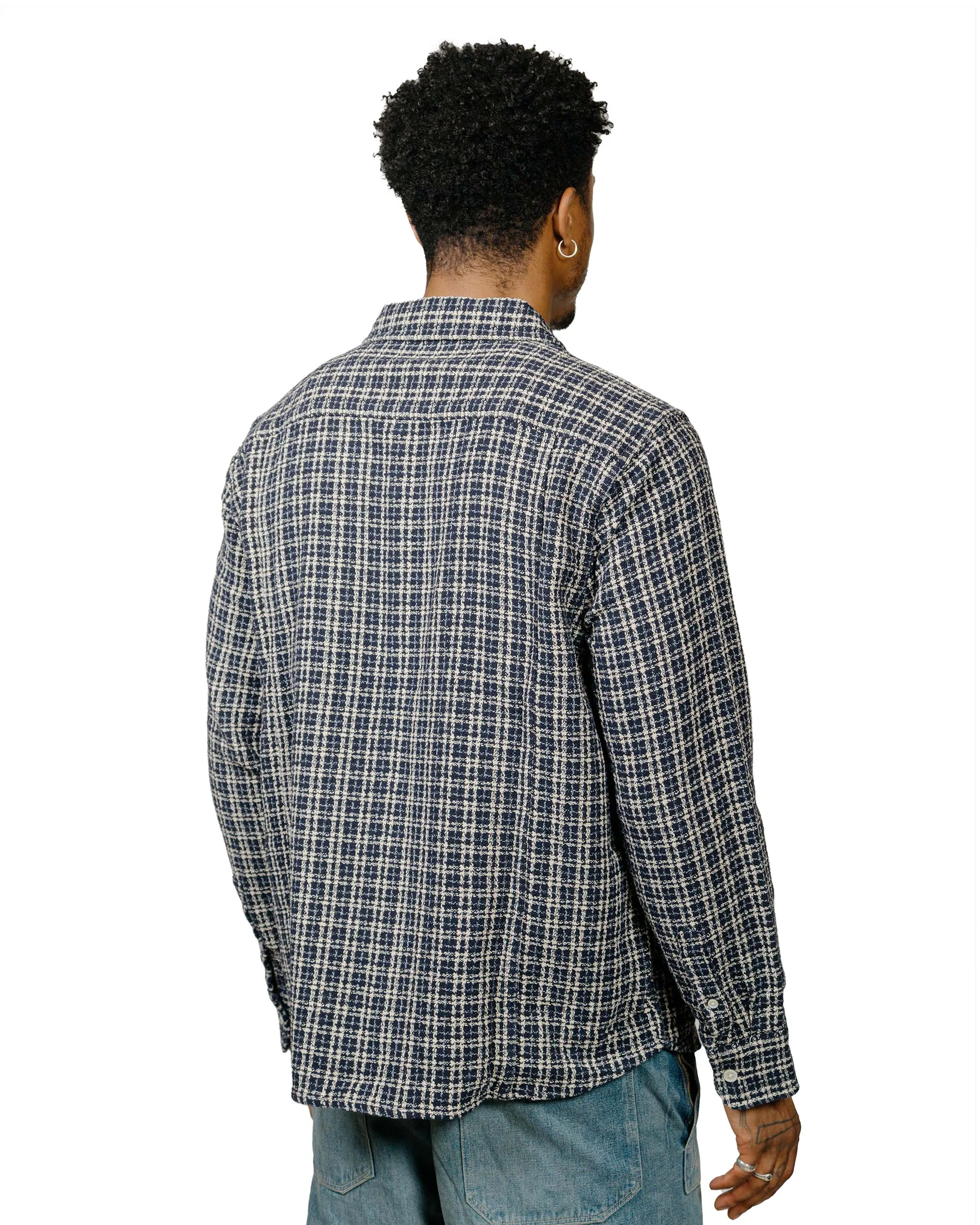 Corridor Reverse Tweed Snow Check Blue