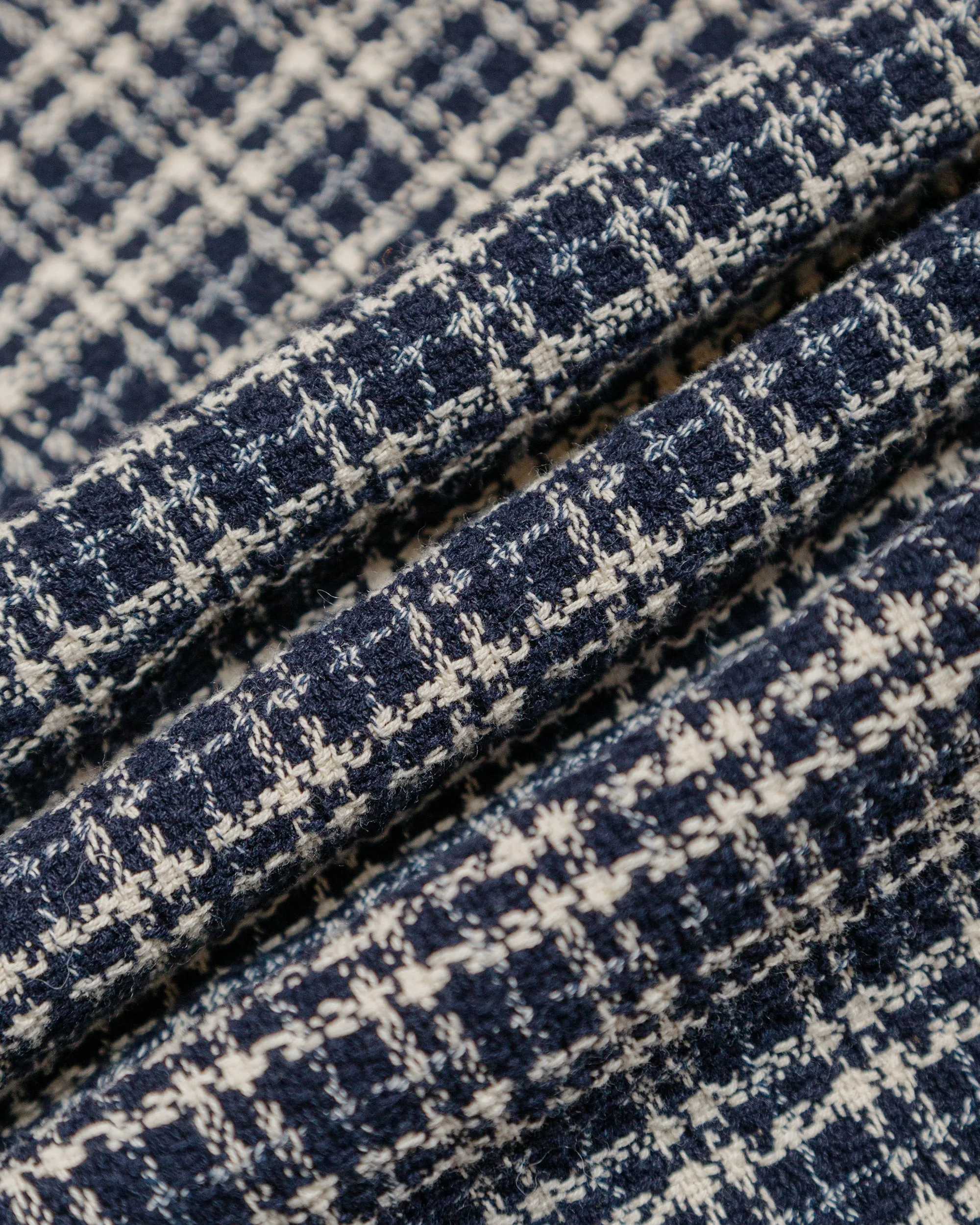 Corridor Reverse Tweed Snow Check Blue