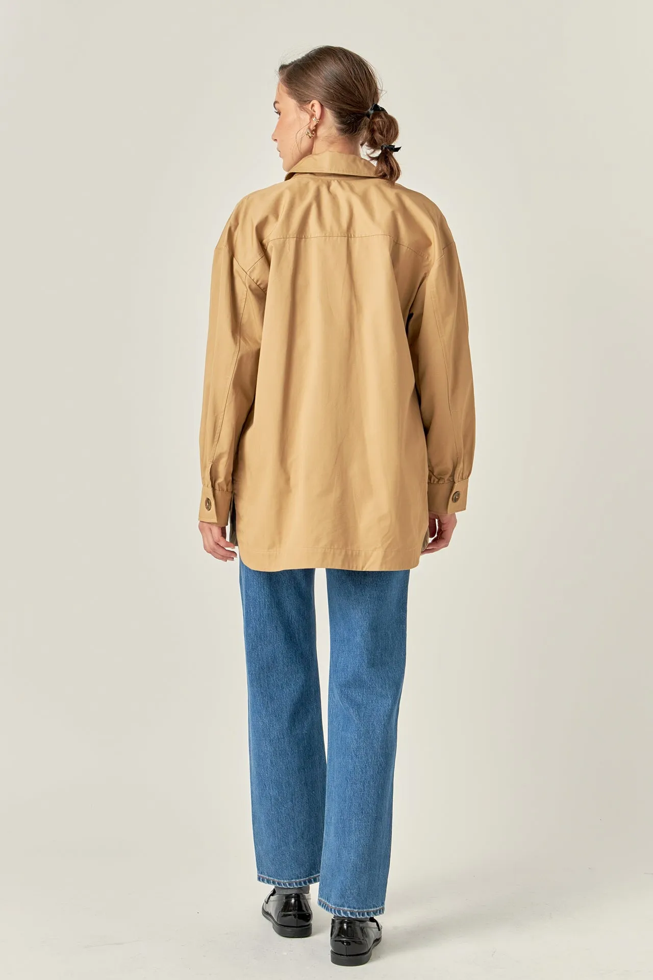 Cotton Twill Shirt Jacket